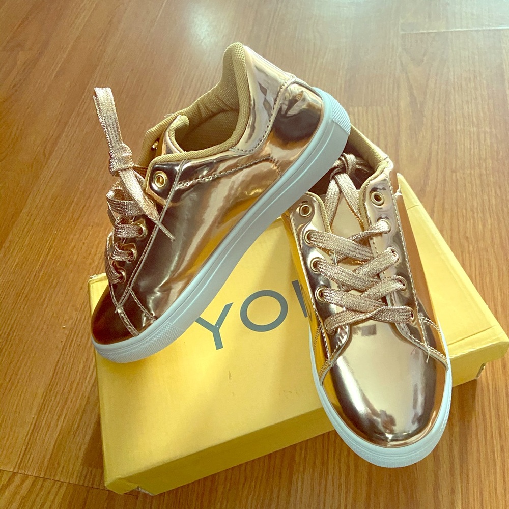 Rose gold sneakers